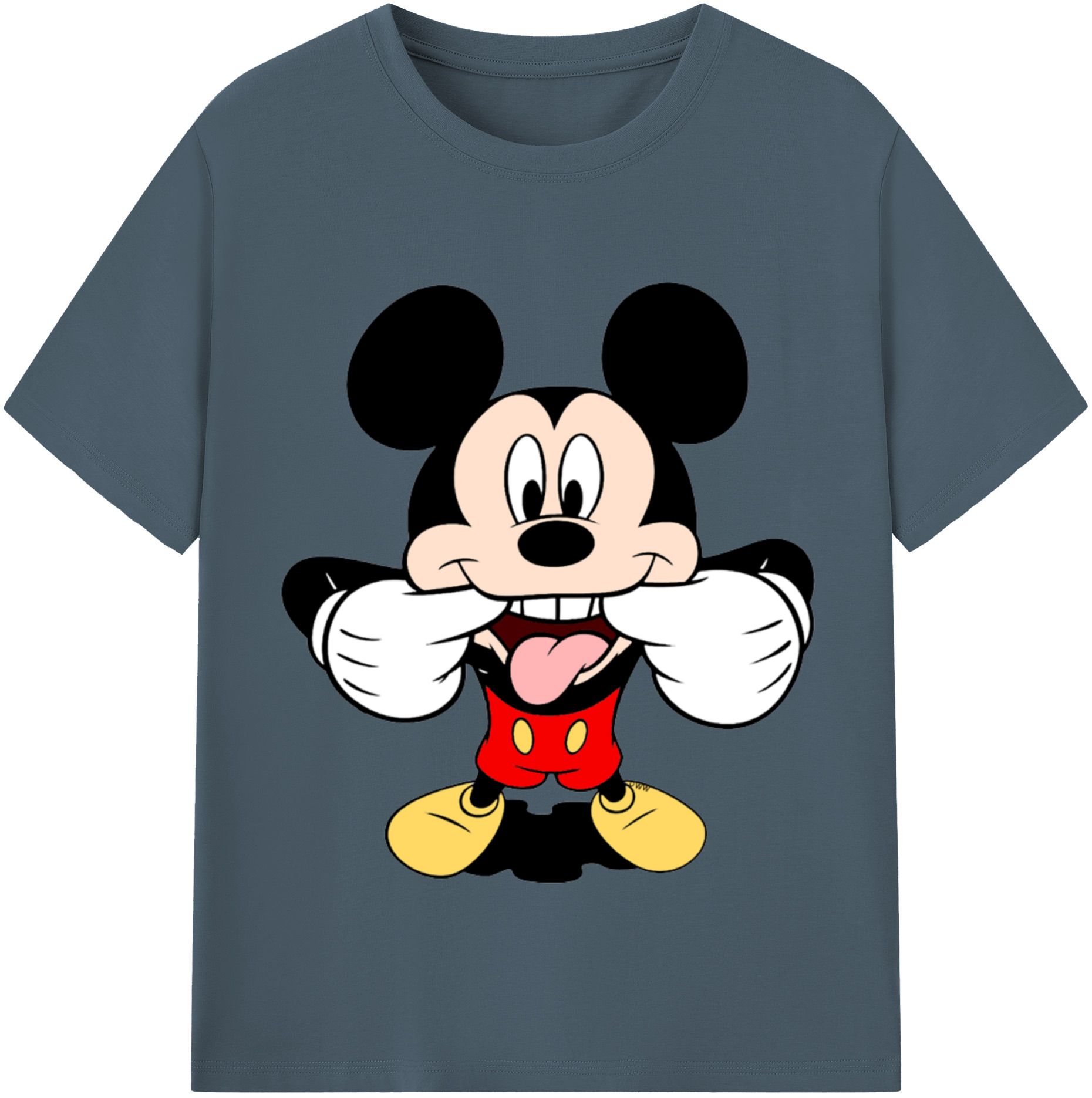 （画像用） ミッキーマウス Mickey Mouse 綿100％半袖Tシャツ（フロントプリント）